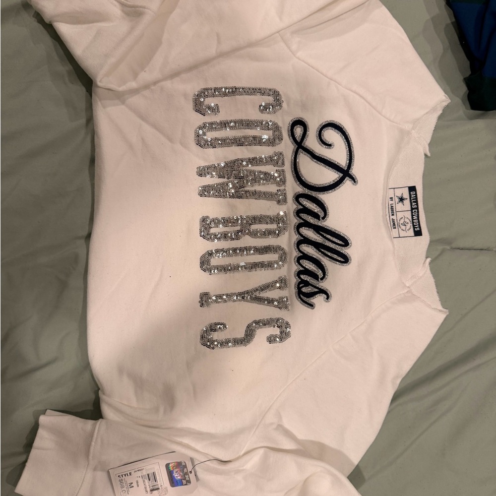 Lauren James White and Silver Kids Sweatshirt